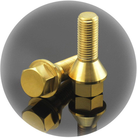 Gold Titanium Wheel Bolts Shank 26mm For BMW F/G Chassis & Mini
