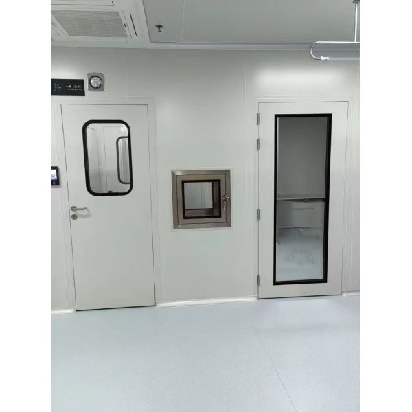 Modular Cleanroom with Glass Magnesium Rock Wool Sandwich Panel 50mm for Less Than 65 DB Noise Level and More Than 300Lux Purification Light