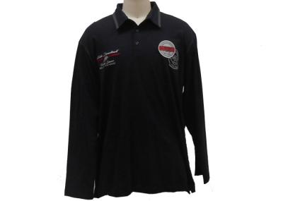 100% Cotton Jersey Peached Mens Polo T Shirts / Mens Slim Fit Polo T Shirts For Spring
