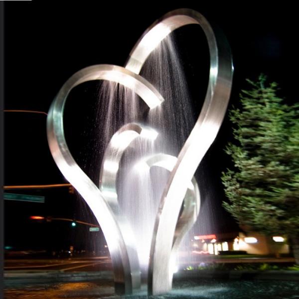 Manufacturer Custom Design Modern Public Fountain Stainless Steel Outdoor Water Feature