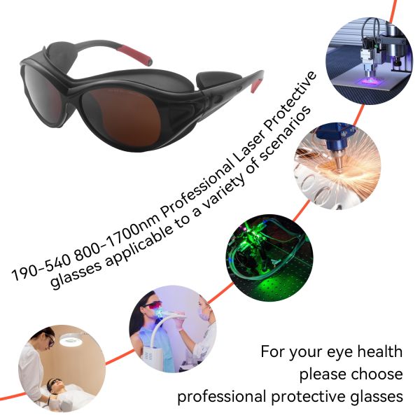 Laser goggles patch inside Laser glass 190-540nm 800-1700nm OD6 LASER 532 laser protection glasses laser protection co2 laser protection glasses laser protector laser protective 532 co2 laser pointer