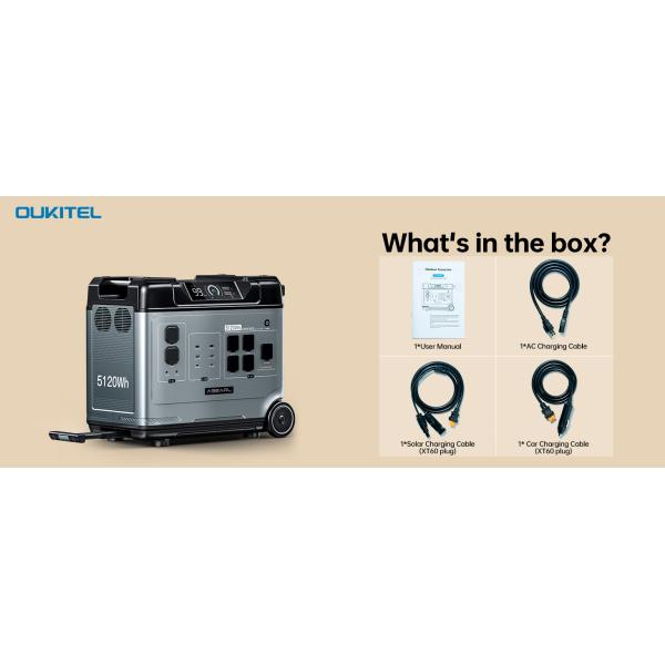 LiFePO4 Battery Power Station 2200W Portable Power Supply 1.8Hrs Fast Charge Solar Generator