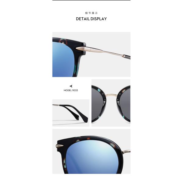 Fashionable Ladies Polarized Sunglasses Eyeglasses Black Blue Green Lens Durable