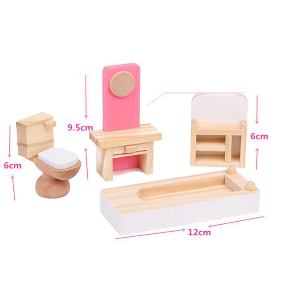 Аксессуары кукольного домика Diy классической 26CM деревянной мебели дома кукол миниатюрные