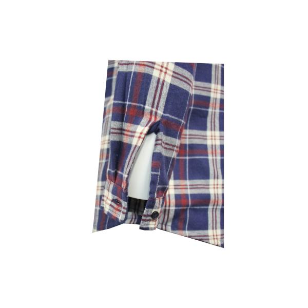 200GSM 100% Cotton Long Sleeve Checked Shirt Red And Blue Color