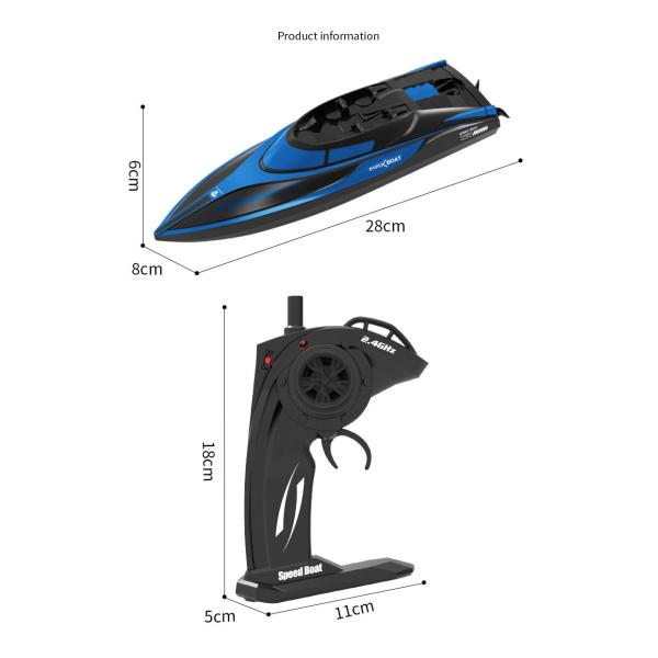 20 KPH High Speed Remote Control Water Play Electric Boats with Plastic Material