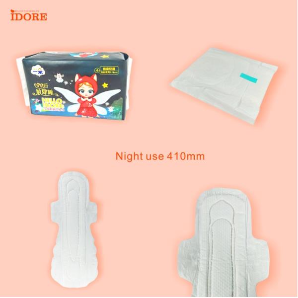 Night Use 410mm Women Wearing Sanitary Napkins