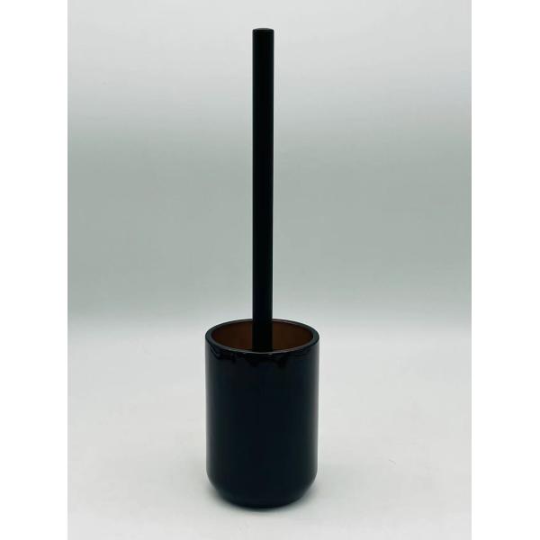 Accessoires de salle de bain en verre ambre Ensemble de pinceau de toilette de forme ronde Porteur de savon à main Dispensateur de savon Porteur de plateau de savon