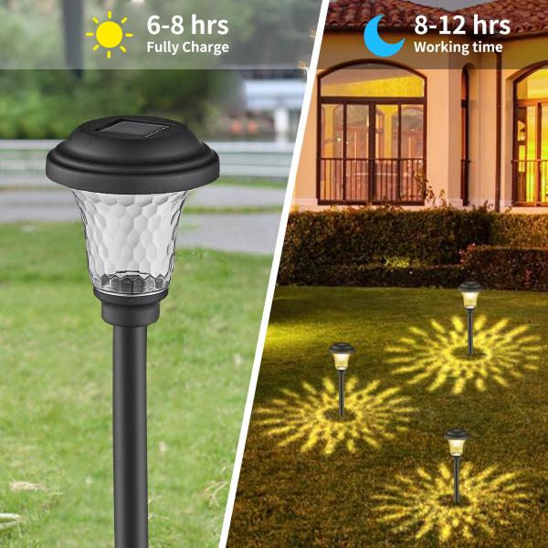 Modern Outdoor Luminaires Solar Flame Garden Light for Courtyard Dynamic Simulation