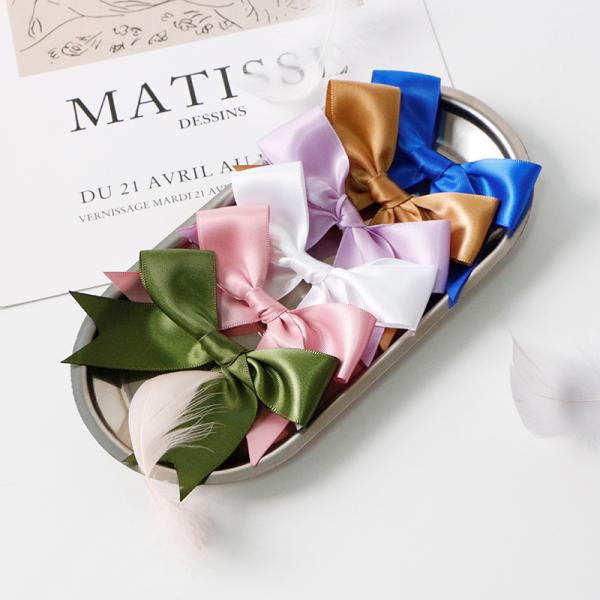 Arcos hechos a mano Accesorios de prendas de vestir Arco de cinta de satén para decoraciones y envases de regalos