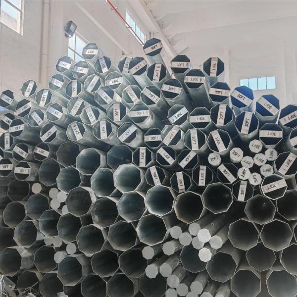 Hongxin Hot Galvanizing Overhead Line Slip Joint Burial Type 35FT Steel Poles