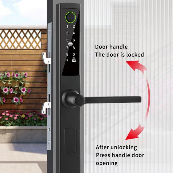 Glomarket Broken Bridge Aluminum Smart Lock High-end Intelligence Zinc Alloy Tuya Wifi Fingerprint Waterproof Door Lock