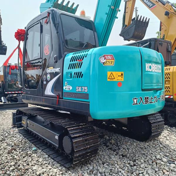 Kobelco SK75 Used Excavator Equipment 7.5 Ton Heavy Duty Construction Equipment