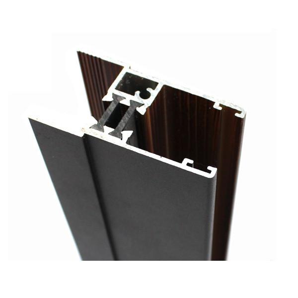 Lightweight Wood Finish Aluminium Profiles For Kitchen Cabinets Wear Resistance