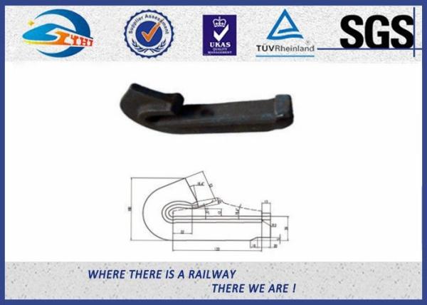 Black Oiled 90LB Rail Anchors DIN Steel For Railroad Fastenings