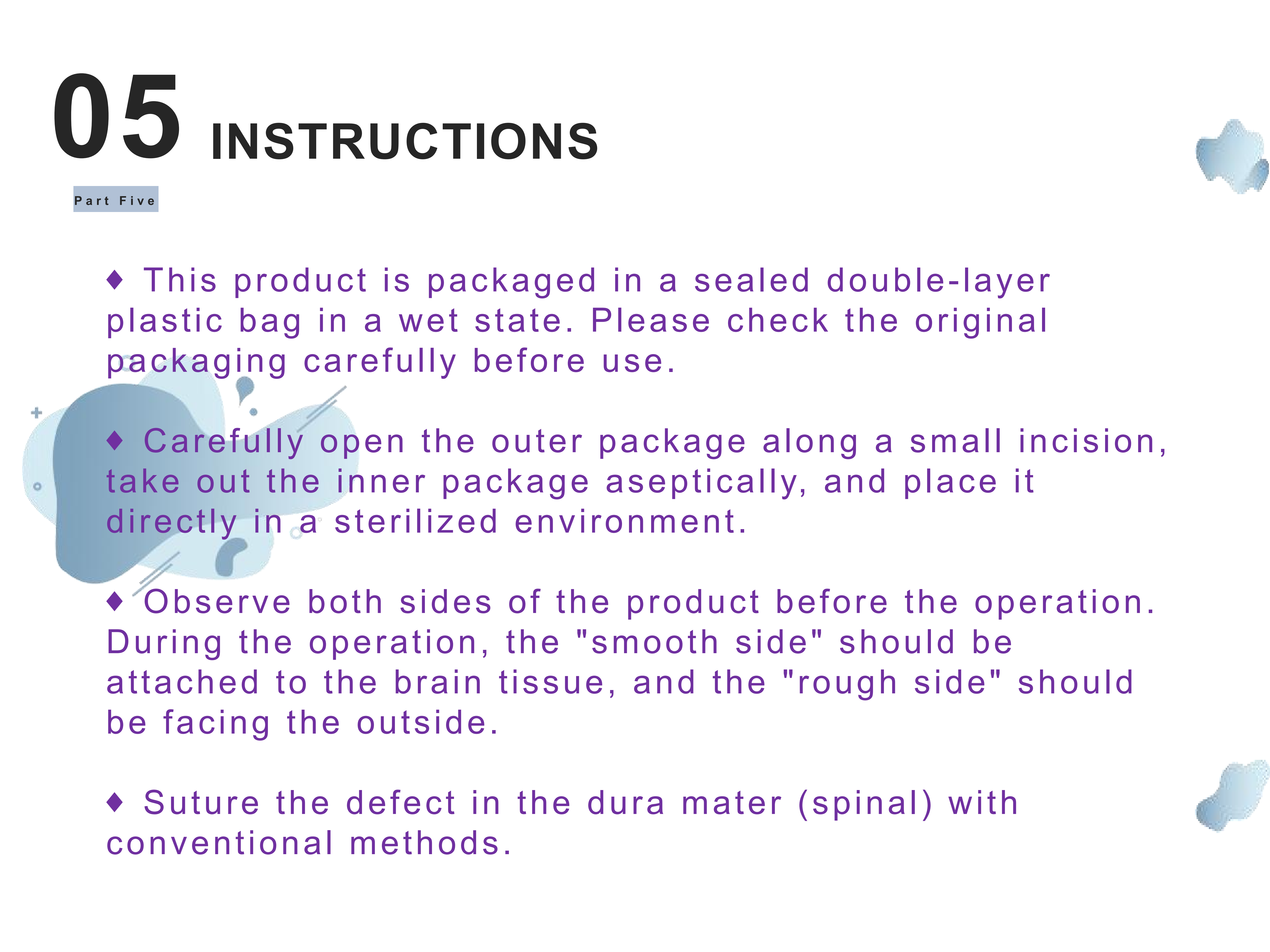 Safe Porcine Collagen Dura Patches High Compatibility Dura Repair CSF Fistula Prevention