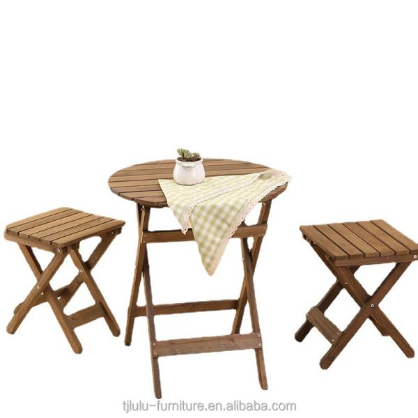 Mail Packing Y Durable Outdoor Patio Furniture Sets with Solid Wood Modern Dining Set and Garden Chairs