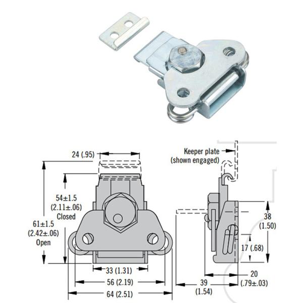 Hasp Lock Rotary Toggle Clips Lockable Draw Latch Butterfly Type