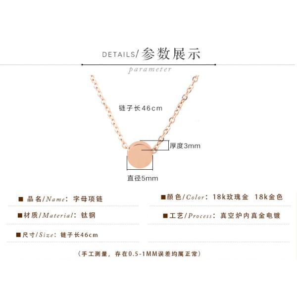 Stainless Steel Cylindrical pendant necklace, Rose gold, 18K gold Palted Necklace,Simple and elegant  Neckalce