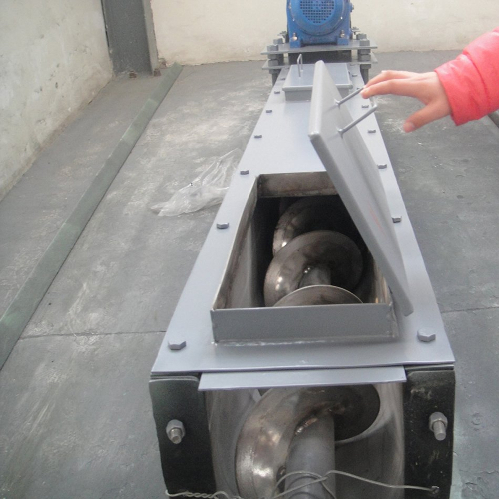 Heat Resistant Trough Screw Auger Conveyor with Multiple Inlets & Outlets and Customizable Length for Dry Bulk Material Handling