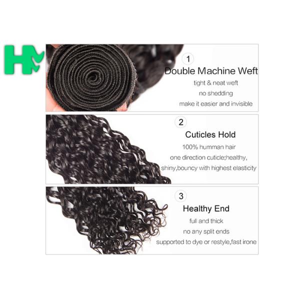 Original Peruvian Human Hair Extension , Natural Wave Virgin Human Hair Weft No Smell