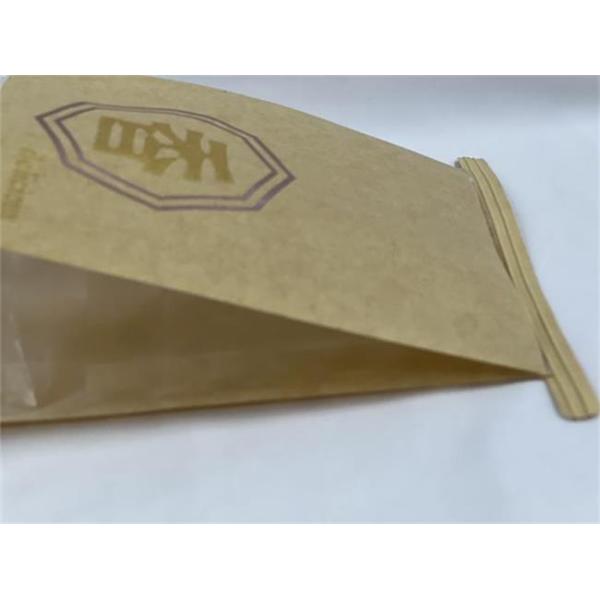 Tin Tie Doypack Stand Up Pouch Clear Printed Paper Pouch For Bread