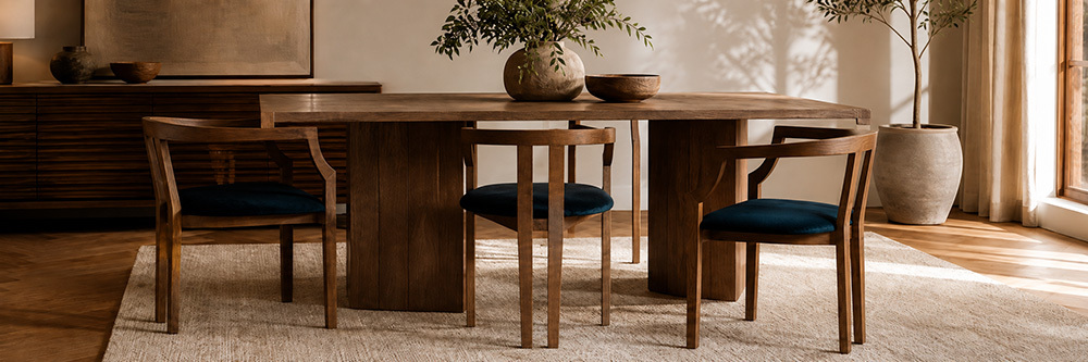 Custom Curved Wood Upholstered Dining Chair | CYC-006