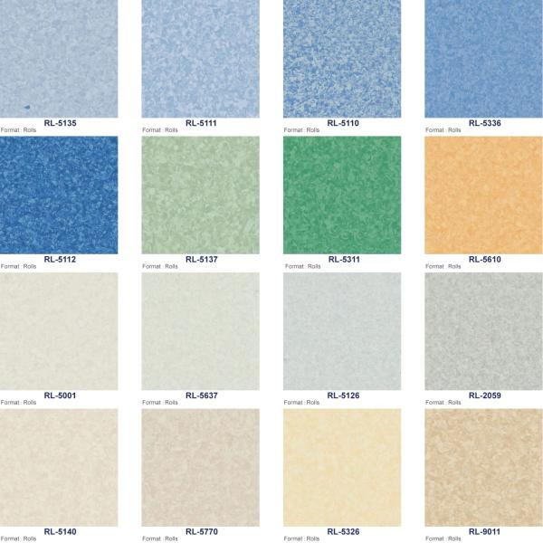 Pavimento de hospital de linoleos interiores y revestimiento de PVC para instalaciones de atención médica