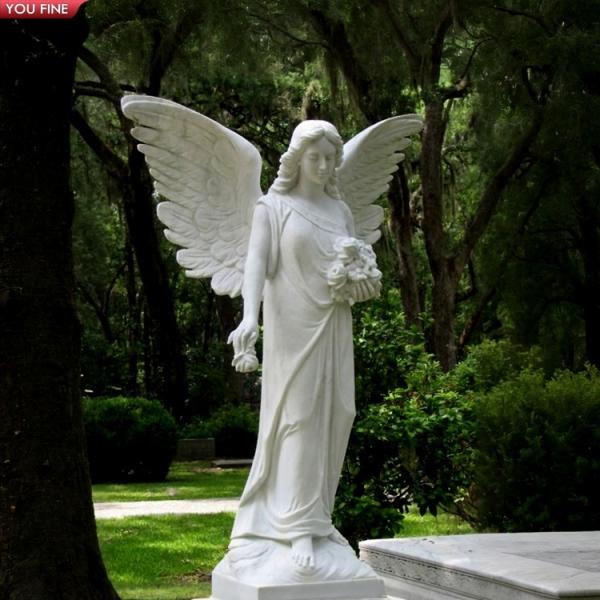 Custom Europe Marble Angel Garden Stone Statue