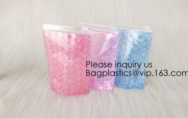 Colored PVC Film Bubble Bag/Special PVC Zip lockk Bubble Bag/New Material Bubble Mailer With Zipper, bagease, bagplastics