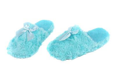 Close Toe Disposable House Slippers , Blue Plush Slippers For Women 