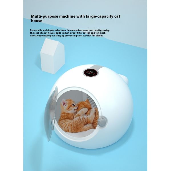 Eco-Friendly Intelligent Charge-Powered Automatic Dryer for Dogs & Cats Plastic Blower Easy Clean Drying Box Pet Shower Brush