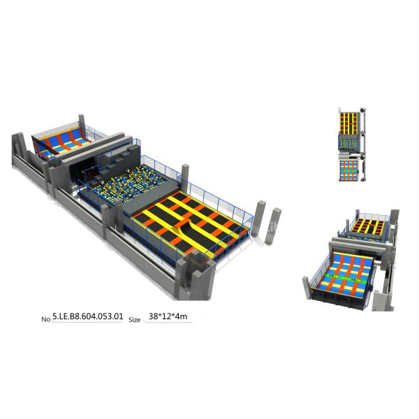 456M2 Chinese Large Indoor Trampoline Park For Rent/ Kids Trampoline Bed/ Indoor Jumping Bed