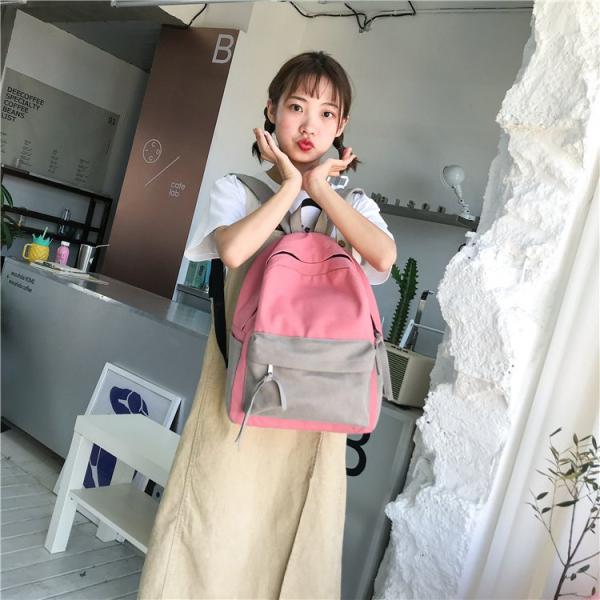 Japanese girls' academic style, mori literature and art backpack, simple canvas bag, leisure travel backpack