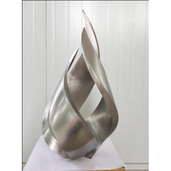 Brush Surface Metal Flower Bud Stainless Steel Outdoor Sculpture For Outdoor Decoration