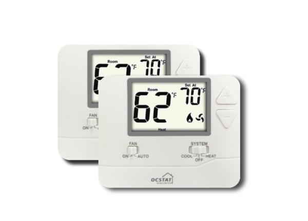 Central Air Conditioner HVAC Thermostat With 1 Heat / 1 Cool Omron Relay