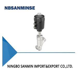 Pneumatically operated 2/2 way angle seat valve CLASSIC  Stainless steel body with PA actuator