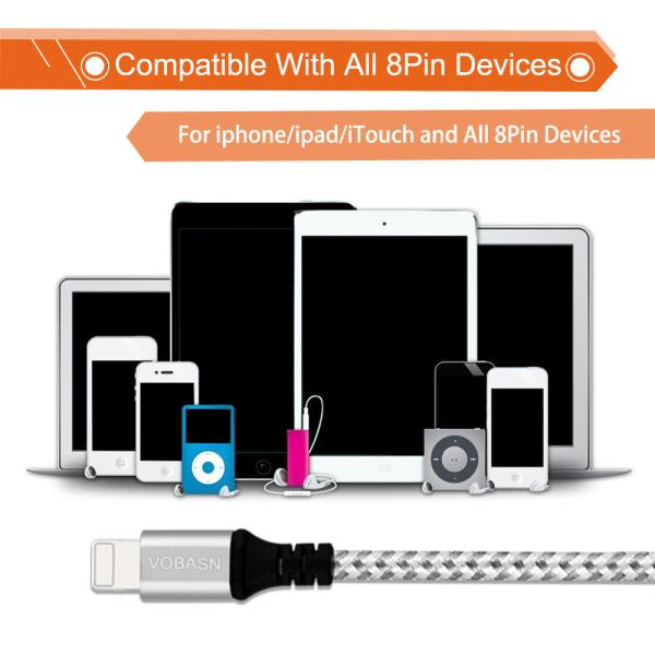 Fast Charging Braided USB Cable / Extra Long Nylon Braided Micro USB Cord