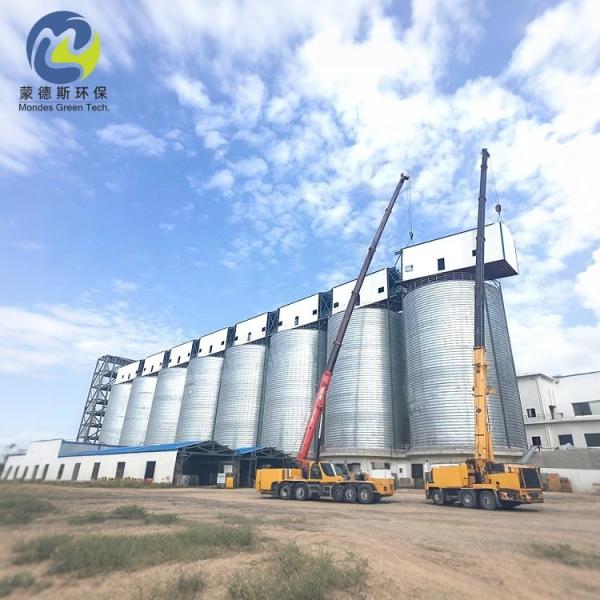 Spiral Steel Agricultural Fertilizer Storage Silo 2mm-6mm Thickness Customized Capacity