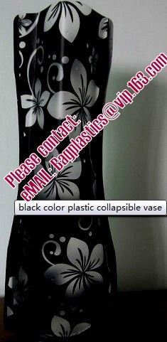 Vinyl Plastic Standup Flower Vase,PVC Plastic Flower Vase With Wonderful Design,Waterproof Foldable Plastic