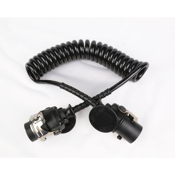 24v 7 Pole Trailer Cable EBS Curly Cord Cable With Nylon Plug 30T Max Payload