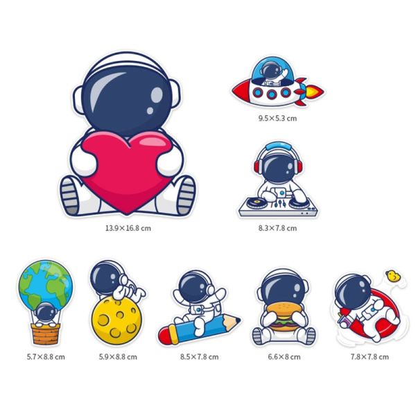 OEM Rocket Moon Planet Kiss Cut Stickers Astronaut Car Decal