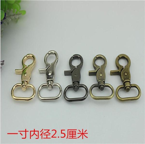 Hot sale factory price bag accessory nickel color 32 & 38 mm metal oval bolt trigger snap hook for handbag