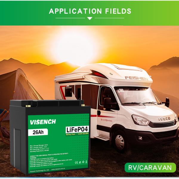 Visench Best Seller США Германия Великобритания Канада 12,8 v 26Ah глубокий цикл 12 вольт литий-ионные батареи 12V 26ah LiFePO4 батарея