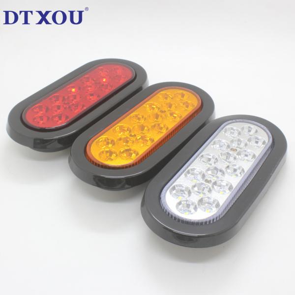 Truck Trailer 6 Inch Oval White Red Yellow Cargo Light for 12V Truck External Lights