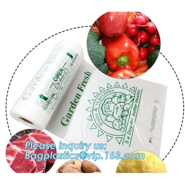 Supermarket Shopping Fresh Fruit Vegetable Packaging Plastic Bag On Roll Polythene Bags, Ldpe Bags, Hdpe Bags, Food Serv