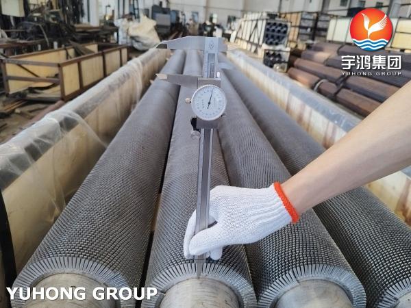 Heater HFW Helical Serrated Integral Finned Tubes 20ga TP304H Stainless Steel
