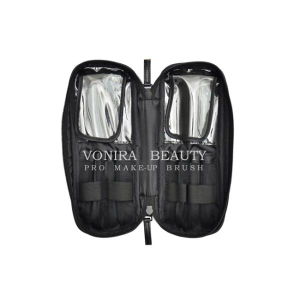 Случай перемещения гигиенической косметикаи черноты сумки профессиональной многофункциональной сумки молнии щетки макияжа косметический