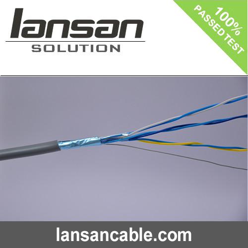 PE anti 24AWG UV AI Mylar du câble Ethernet 100MHZ de PVC Cat5e de HDPE