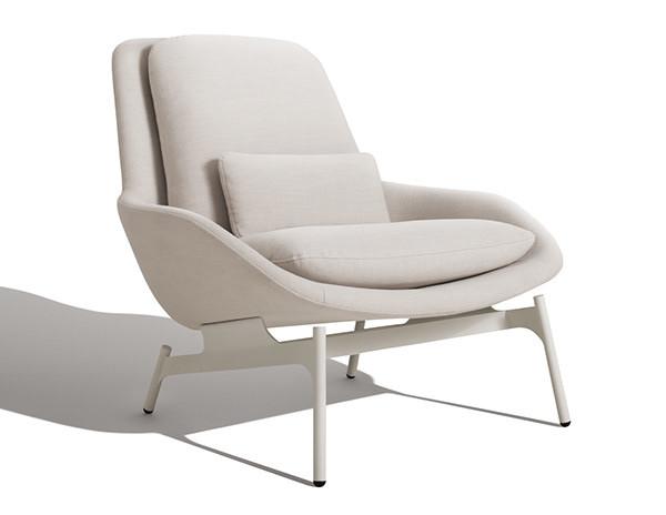 FIELD LOUNGE CHAIR HC180 Upholstered Fabric Metal Frame Living Room Italian Designer Modern Field Lounge Chair